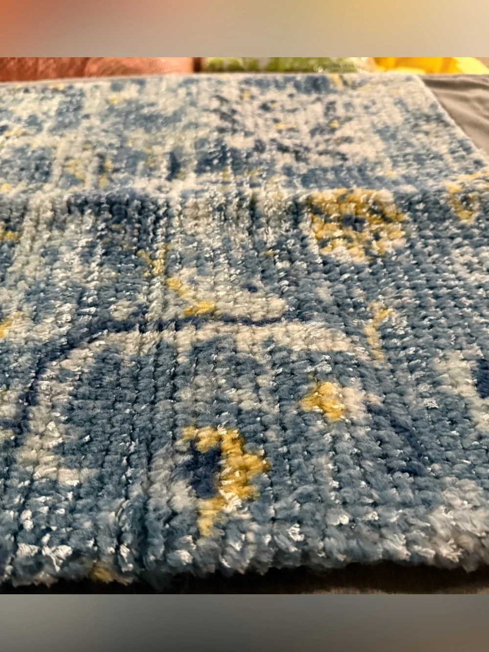 New West Elm Rani Wool Persian-Style Rug Pillow Cover, Blue Multi, 20”